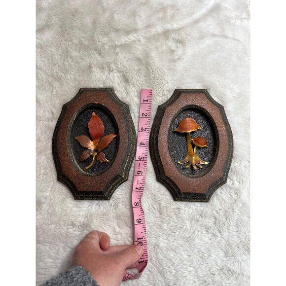 Mushroom leaf pressed cork mushroom wall art - Picture 6 of 6